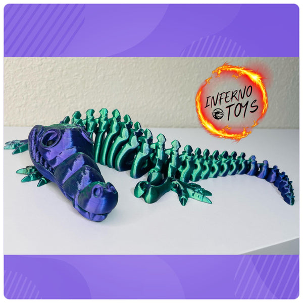 Inferno Skeleton Croc. Purple/Green (Flexible)