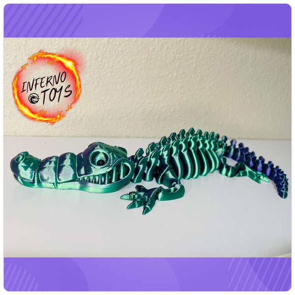 Inferno Skeleton Croc. Purple/Green (Flexible)