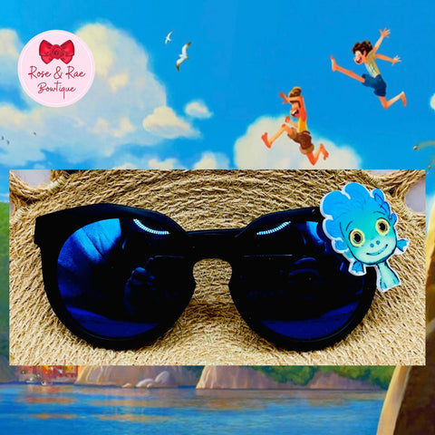 Blue Sea Monster Round Sunnies
