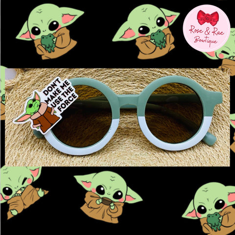 Small Green Force Alien Round Sunnies