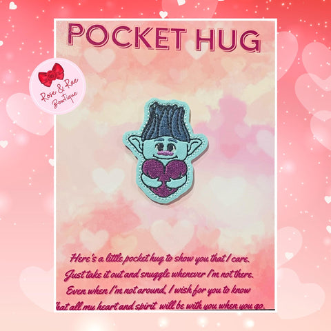 Blue Boy Troll Pocket Hug