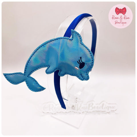 Dolphin Embroidered Headband (One Size)
