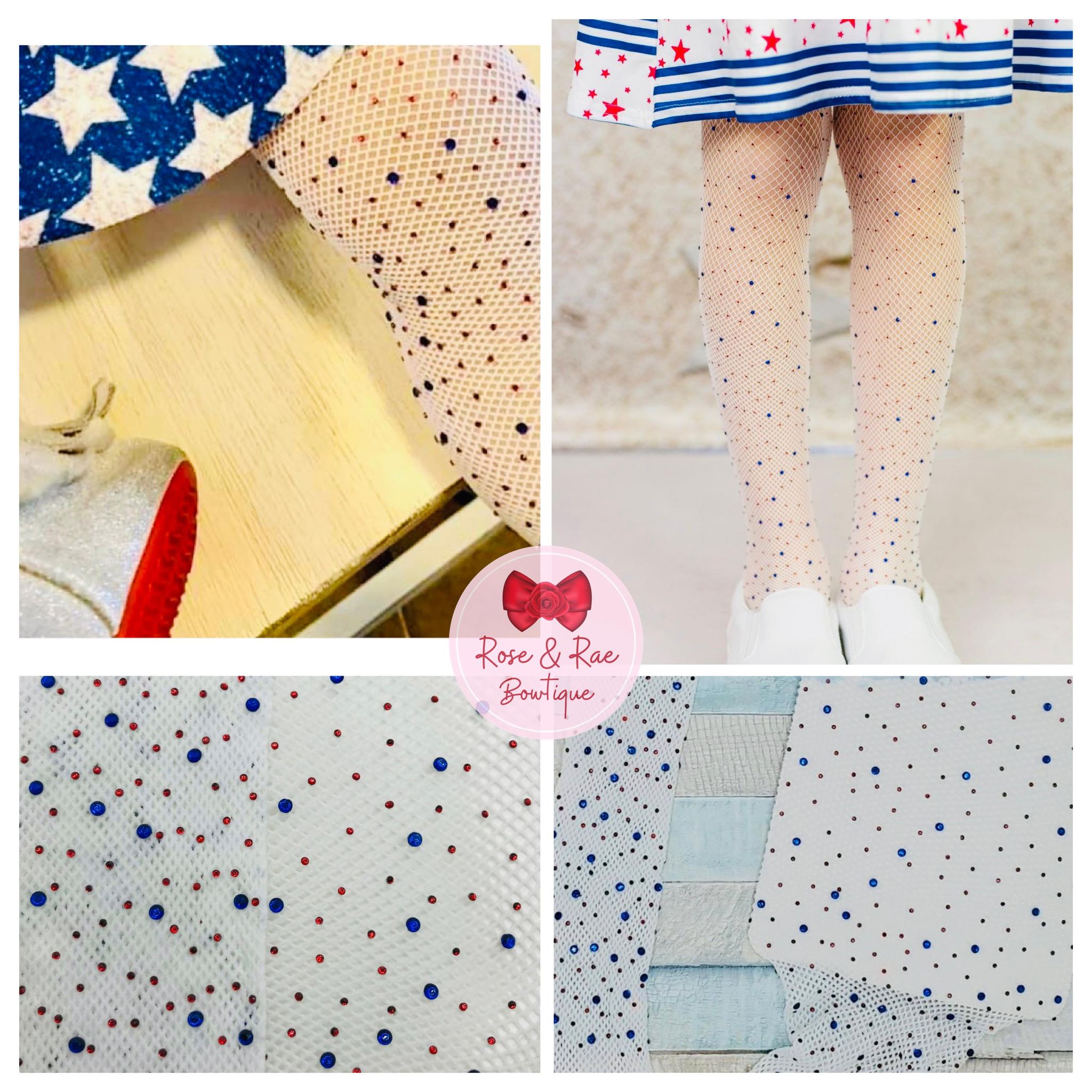 July 4th Bling Tights (One Size Fits All) – Rose & Rae Bowtique